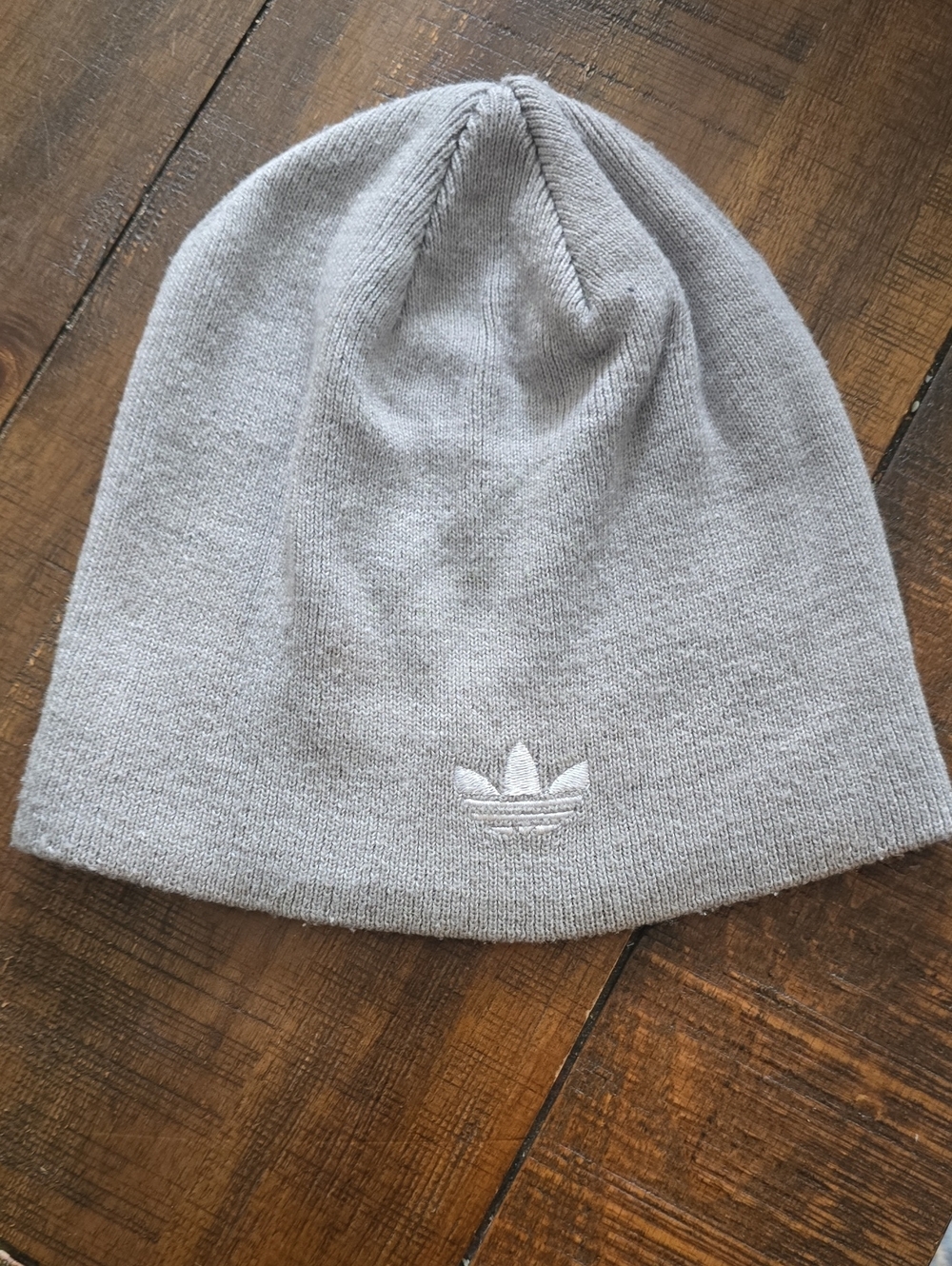 adidas Adult Gray Trefoil Knit Hat